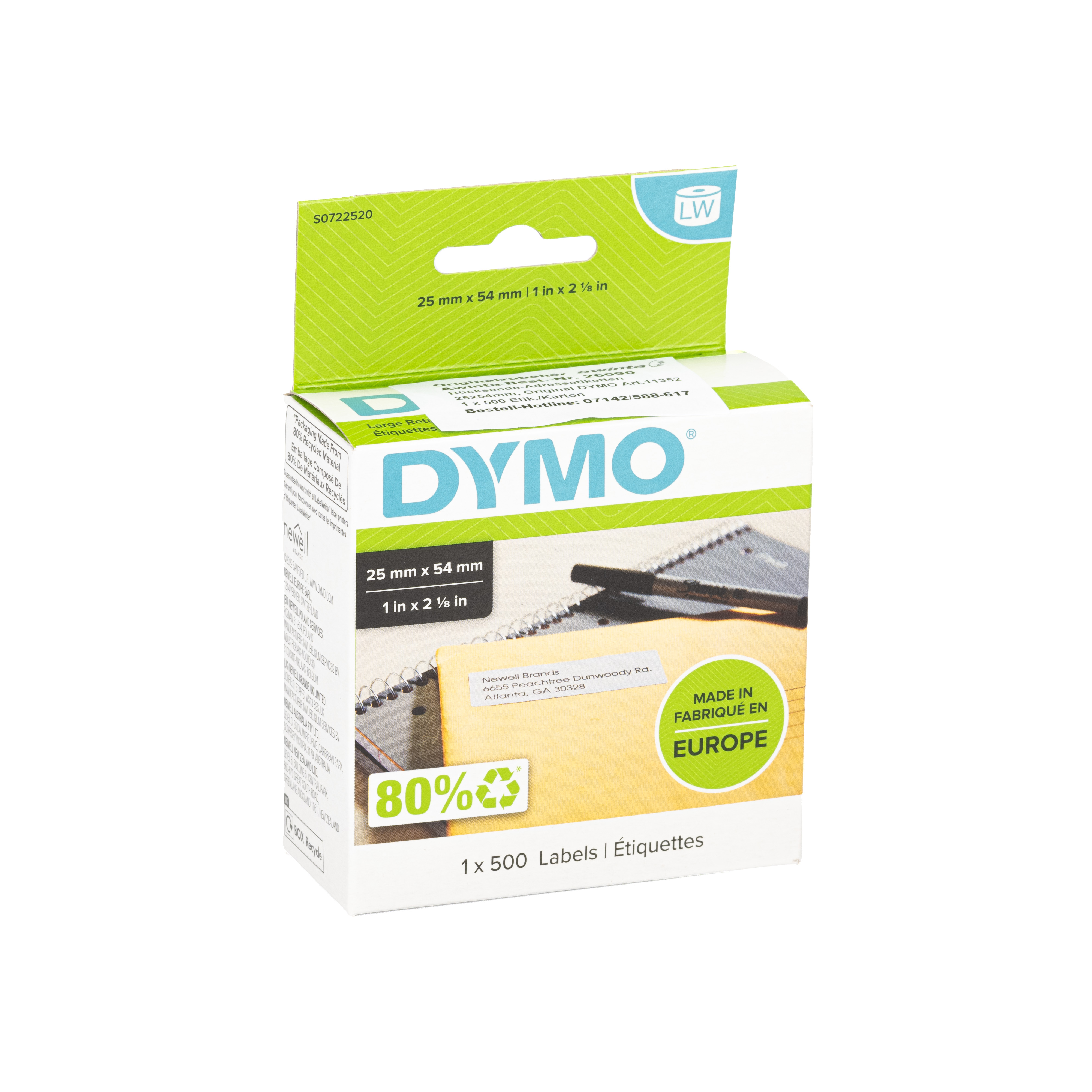 Packungsetiketten für Easy-dose Dymo, 1-bahnig Packungsetiketten für Easy-dose Dymo, 1-bahnig