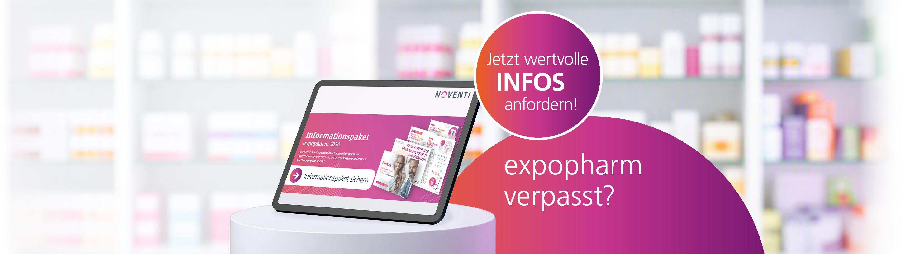 Tablet, Digitales Display, Pink Gradient, In-Store-Display, Werbetafel Tablet