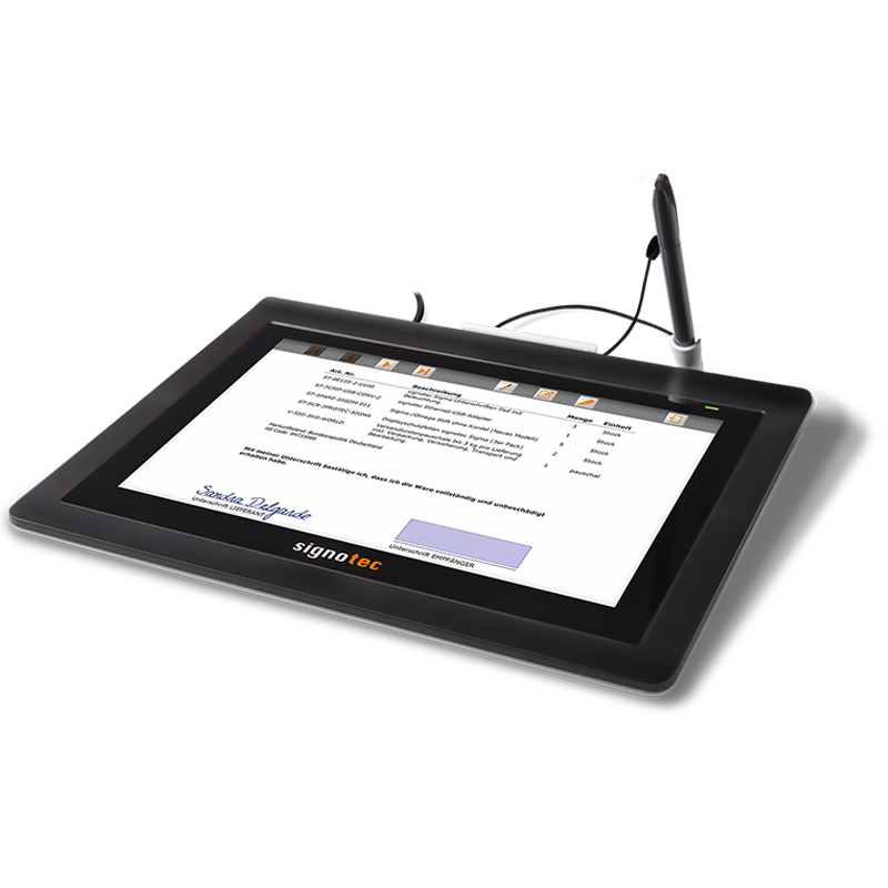 Unterschriften-Terminal mit 10.1" LCD-Anzeige tablet, Touchscreen, Elektronik, Signatur-Pad, Stift